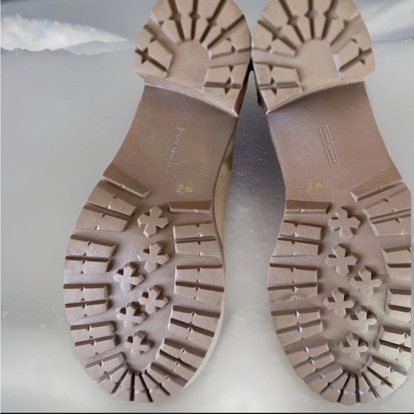 VCAMUTO Gaviana Suede Lug Sole Lace-Up Ankle Boots- Fiji Beige 8.5W New - Picture 5 of 5